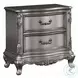 Ariadne Antique Platinum 2 Drawer Nightstand