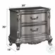 Ariadne Antique Platinum 2 Drawer Nightstand