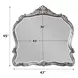 Ariadne Antique Platinum Arched Dresser Mirror