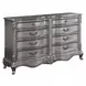 Ariadne Antique Platinum 8 Drawer Dresser