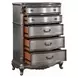 Ariadne Antique Platinum 5 Drawer Chest