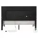 Casilda Gray Synthetic Leather and White Queen Upholstered Bed with LED Lighting