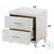 Casilda White 2 Drawer Nightstand