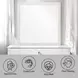 Casilda White Square Dresser Mirror
