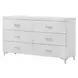 Casilda White 6 Drawer Dresser