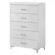 Casilda White 5 Drawer Chest
