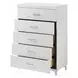 Casilda White 5 Drawer Chest