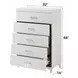Casilda White 5 Drawer Chest