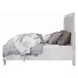 Katia Light Gray and Weathered White King Upholstered Panel Bed