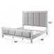 Katia Light Gray and Weathered White Queen Upholstered Panel Bed
