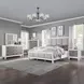Katia Light Gray and Weathered White Upholstered Panel Bedroom Set