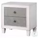 Katia Rustic Gray and Weathered White 2 Drawer Nightstand