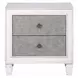 Katia Light Gray and Weathered White Upholstered Panel Bedroom Set
