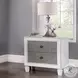 Katia Rustic Gray and Weathered White 2 Drawer Nightstand