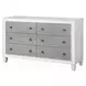 Katia Light Gray and Weathered White Upholstered Panel Bedroom Set
