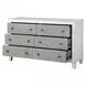 Katia Light Gray and Weathered White Upholstered Panel Bedroom Set