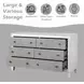 Katia Rustic Gray and Weathered White 6 Drawer Dresser