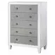 Katia Rustic Gray and Weathered White 5 Drawer Chest