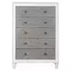 Katia Rustic Gray and Weathered White 5 Drawer Chest
