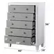 Katia Rustic Gray and Weathered White 5 Drawer Chest