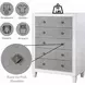 Katia Rustic Gray and Weathered White 5 Drawer Chest