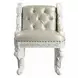 Vanaheim Beige Upholstered Vanity Stool with Nailhead Trim