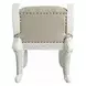 Vanaheim Beige Upholstered Vanity Stool with Nailhead Trim