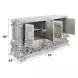 Valkyrie Antique Platinum 4 Door Dresser
