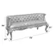 Valkyrie Antique Platinum Upholstered 73" Accent Bench