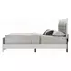 Casilda Gray and White King Upholstered Panel Bed with LED