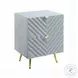Gaines Gray High Gloss 2 Drawer Nightstand