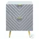 Gaines Gray High Gloss 2 Drawer Nightstand