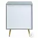 Gaines Gray High Gloss 2 Drawer Nightstand