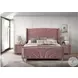 Salonia Pink Velvet Queen Upholstered Platform Bed