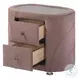 Salonia Pink Velvet Upholstered Platform Bedroom Set
