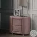 Salonia Pink Velvet 2 Drawer Nightstand