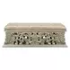 Sorina Beige and Antique Gold Upholstered Panel Bedroom Set