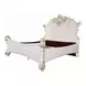 Vendome Cream and Antique Pearl King Upholstered Panel Bed