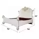 Vendome Cream and Antique Pearl King Upholstered Panel Bed