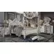 Vendome Beige and Antique Pearl Upholstered Bedroom Set with Nailhead Trim