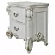 Vendome Antique Pearl Upholstered Panel Bedroom Set with Nailhead Trim