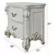 Vendome Antique Pearl 2 Drawer Nightstand