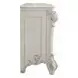 Vendome Antique Pearl Upholstered Panel Bedroom Set with Nailhead Trim