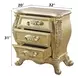 Cabriole Gold 3 Drawer Nightstand