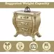 Cabriole Gold 3 Drawer Nightstand