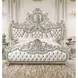 Sandoval Beige and Champagne King Upholstered Panel Bed