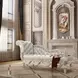 Sandoval Beige Upholstered 82" Accent Bench with Nailhead Trim