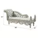 Sandoval Beige Upholstered 82" Accent Bench with Nailhead Trim