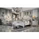 Vendome Antique Pearl Upholstered Panel Bedroom Set with Nailhead Trim