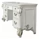 Vendome Antique Pearl Upholstered Panel Bedroom Set with Nailhead Trim